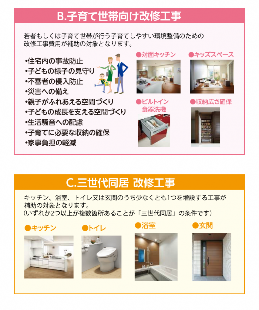 子育て世帯向け改修工事