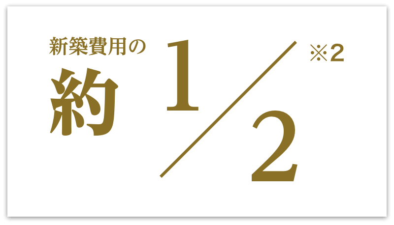 新築費用の約1/2