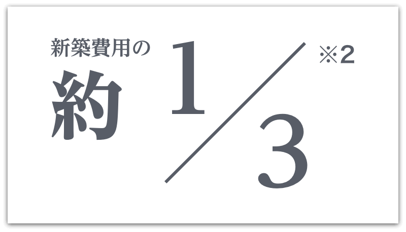 新築費用の約1/3