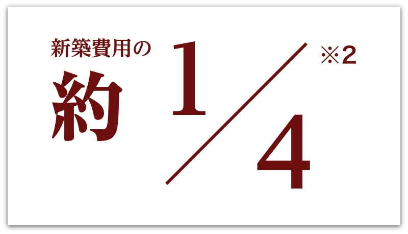 新築費用の約1/4